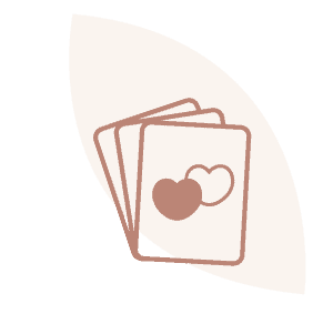 Memorial Photo Sharing Cards - honorpix - honorpix Cards with heart icons for memorial photo sharing and remembrance.