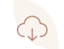 Cloud download icon for memorial photo sharing and remembrance keepsakes.